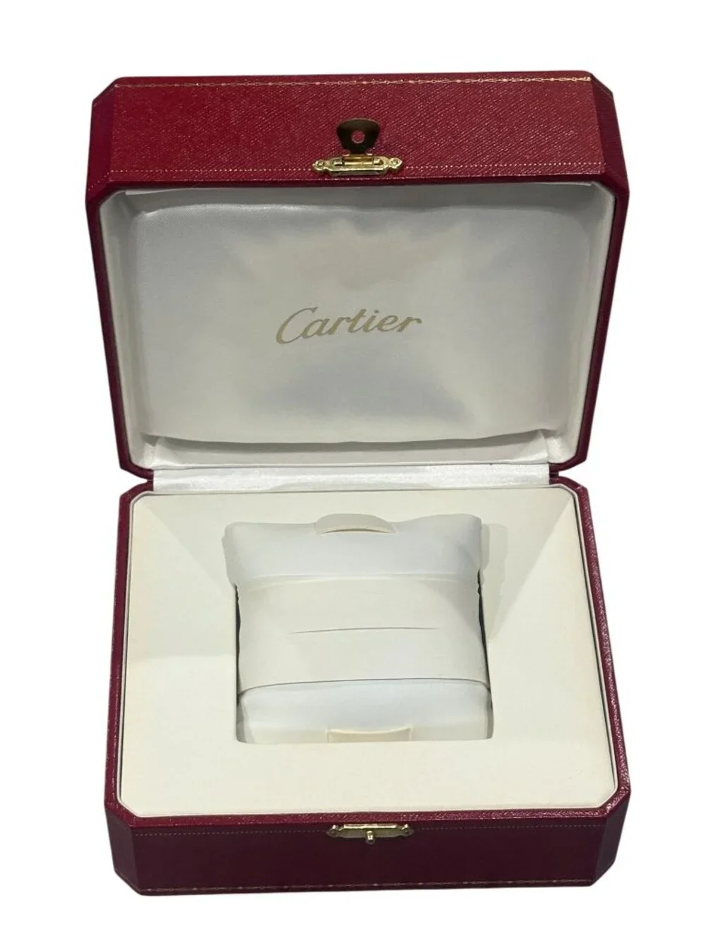 Vintage Cartier Watch Box COWA 0043 in Red Leather/Ivory Interior